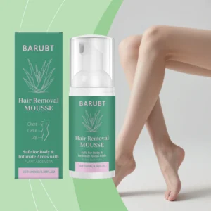BARUBT Aloe Vera Hair Removal Mousse Gentle Body and Intimate Hair Remover 100ml