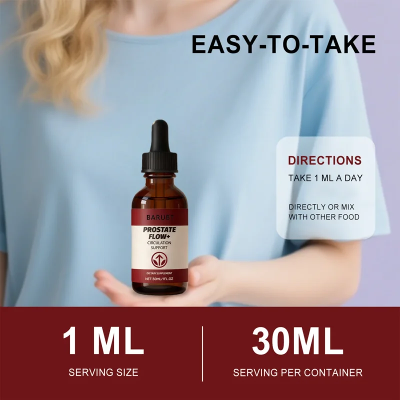 BARUBT Male Prostate Flow & Circulation Support Drops with Saw Palmetto