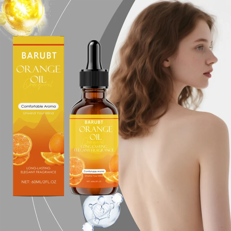 BARUBT Orange Essential Oil 60ml - Long-Lasting Fragrance for Diffuser and Massage