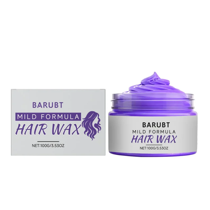 BARUBT Temporary Purple Hair Wax Washable Matte Styling Cream for Men & Women